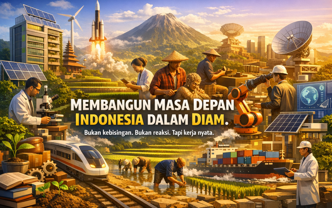 MEMBANGUN MASA DEPAN INDONESIA DALAM DIAM. – Bukan kebisingan. Bukan reaksi. Tapi kerja nyata.