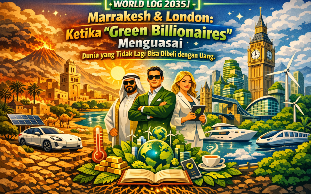 [WORLD LOG 2035] – Marrakesh & London: Ketika “Green Billionaires” Menguasai Dunia yang Tidak Lagi Bisa Dibeli dengan Uang.